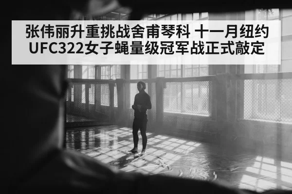 张伟丽升重挑战舍甫琴科 十一月纽约UFC322女子蝇量级冠军战正式敲定